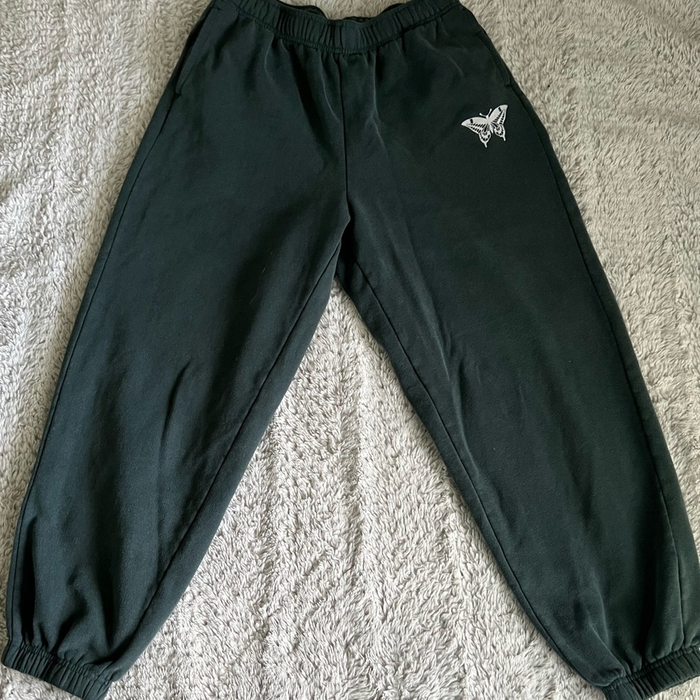 Dark Green sweatpants originally bought at pacsun.